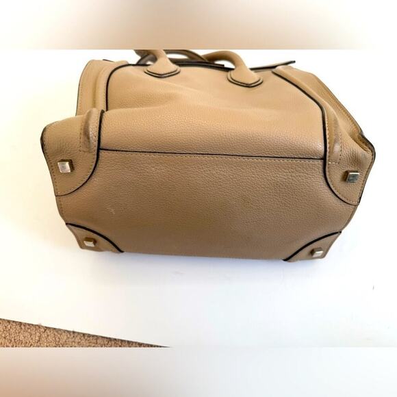 Celine Tan calfskin leather Mini Dune tote bag - Picture 7 of 11
